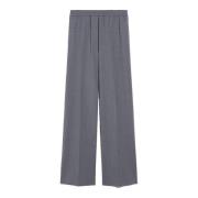 Rechte Wollen Broek met Elastische Taille Max Mara Weekend , Gray , Da...