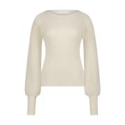 Mullberry Lurex Pullover Sweater Nukus , Beige , Dames