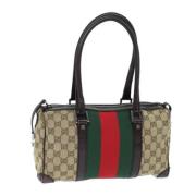 Pre-owned Canvas gucci-bags Gucci Vintage , Beige , Dames