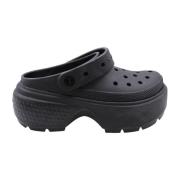 Kleurrijke Houten Klompen voor Dagelijks Gebruik Crocs , Black , Dames