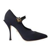 Kristallen Mary Jane Pumps met Versieringen Dolce & Gabbana , Black , ...