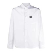 Basis Wit Overhemd met Lange Mouwen Versace Jeans Couture , White , He...