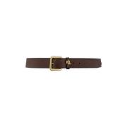 Donkerbruine Logo Riem Ralph Lauren , Brown , Dames