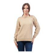 Beige Trui met Lurex Details Armani Exchange , Beige , Dames