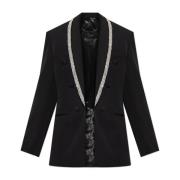 Blazer met glinsterende applicaties Balmain , Black , Heren