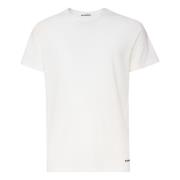 Geborduurd Logo Wit T-shirt Jil Sander , White , Heren