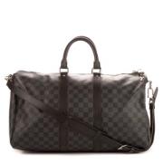 Pre-owned Coated canvas handbags Louis Vuitton Vintage , Gray , Dames