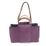 Pre-owned Leather handbags Hermès Vintage , Purple , Dames