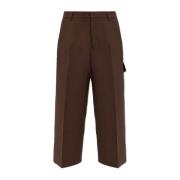 Wollen broek Ami Paris , Brown , Dames