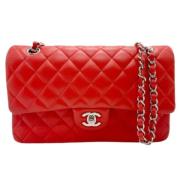 Pre-owned Leather chanel-bags Chanel Vintage , Red , Dames