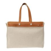 Pre-owned Leather shoulder-bags Hermès Vintage , Beige , Dames