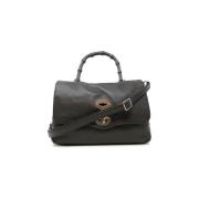 Bruine Schoudertas Elegante Leren Handtas Zanellato , Brown , Dames