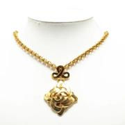 Pre-owned Metal necklaces Chanel Vintage , Yellow , Dames