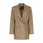 Kameel Wollen Jas Max Mara , Brown , Dames