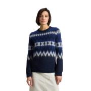 Fair Isle Wollen Trui Woolrich , Blue , Dames