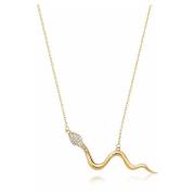 Snake Necklace Nialaya , Yellow , Dames