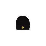 Zwarte Gebreide Logo Beanie Hoed Barrow , Black , Unisex