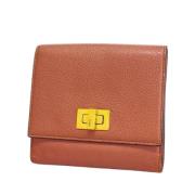 Pre-owned Leather wallets Fendi Vintage , Pink , Dames