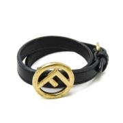 Pre-owned Leather bracelets Fendi Vintage , Black , Dames