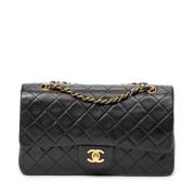 Pre-owned Leather chanel-bags Chanel Vintage , Black , Dames