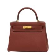 Pre-owned Leather handbags Hermès Vintage , Red , Dames