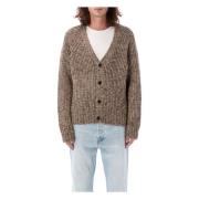 Geribbelde Korte Vest Koffie Zand Ami Paris , Brown , Heren