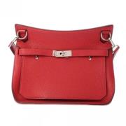 Pre-owned Leather shoulder-bags Hermès Vintage , Red , Dames