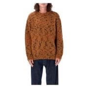 Tan Gespikkeld Gebreide Trui Aw24 YMC You Must Create , Brown , Heren