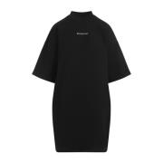 Zwart Wit Tshirt Jurk Balenciaga , Black , Dames