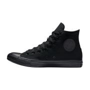 Hoge Top Canvas Sneakers Zwart Unisex Converse , Black , Dames