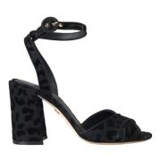 Luipaard Suède Hakken Sandalen Schoenen Dolce & Gabbana , Black , Dame...