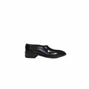 Zwarte leren instappers Jil Sander , Black , Dames