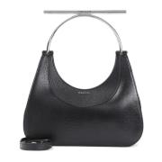 Zwart Zilver Cross Bar Tas Alexander McQueen , Black , Dames