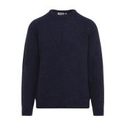 Gespikkelde Air Force Blue Sweater Carhartt Wip , Blue , Heren