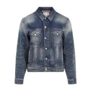 Mid Blue Denim Jacket Acne Studios , Blue , Heren