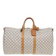 Pre-owned Canvas handbags Louis Vuitton Vintage , White , Dames