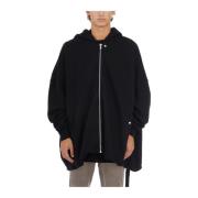 Zwarte Hoodie Jumbo Sweatshirt Rick Owens , Black , Heren