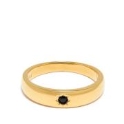 Black CZ Band Ring Nialaya , Yellow , Dames