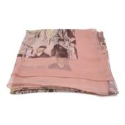 Pre-owned Silk scarves Hermès Vintage , Pink , Dames