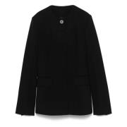 Stijlvolle Cinched Jacket TotêMe , Black , Dames