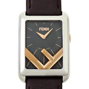 Pre-owned Stainless Steel watches Fendi Vintage , Black , Dames