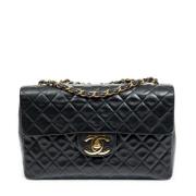 Pre-owned Leather chanel-bags Chanel Vintage , Black , Dames