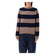 Navy Stripe Crew Gebreide Kleding Aw24 YMC You Must Create , Multicolo...