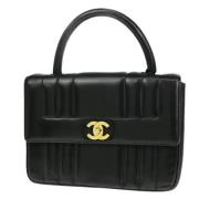 Pre-owned Leather chanel-bags Chanel Vintage , Black , Dames