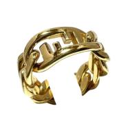 Pre-owned Metal rings Fendi Vintage , Yellow , Unisex