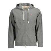 Grijze hoodie met rits en logo Levi's , Gray , Heren