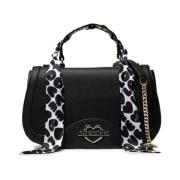 Hart Logo Schoudertas Moschino , Black , Dames