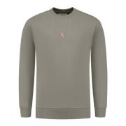 Blurred Wordmark Sweater Donkergroen Pure Path , Gray , Heren