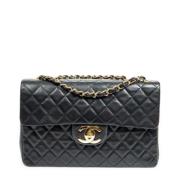 Pre-owned Leather chanel-bags Chanel Vintage , Black , Dames