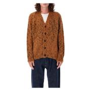 Tan Jacquard Cardigan Gebreide kleding Aw24 YMC You Must Create , Brow...